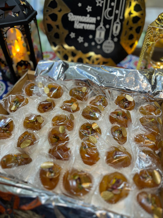 عبوه مشمش مجفف بالفسدق 6 قطع